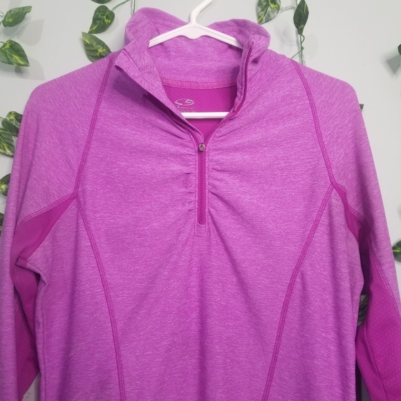 Champion Semi Fitted Womens Purple Pink 1/4 Zip Up Stretch Pullover Swea… - Picture 2 of 11